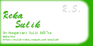 reka sulik business card